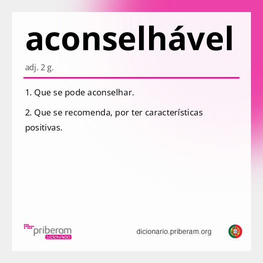 Significado de aconselhável