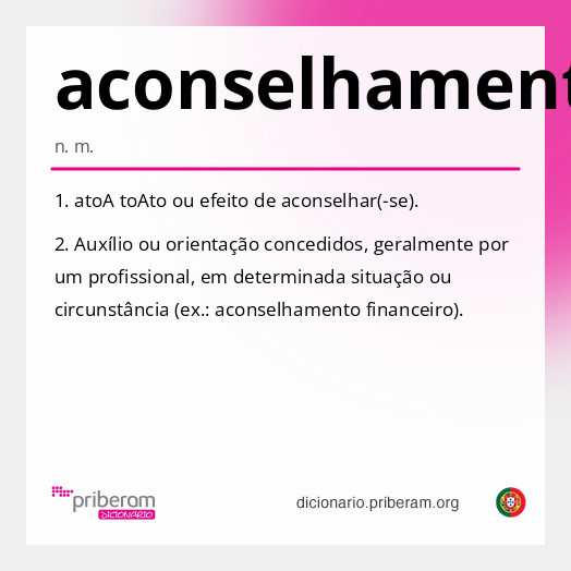 Significado de aconselhamento