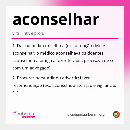 Significado de aconselhar