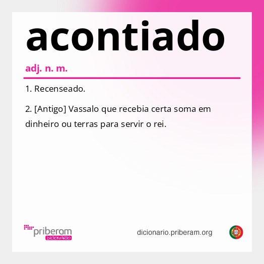 Significado de acontiado