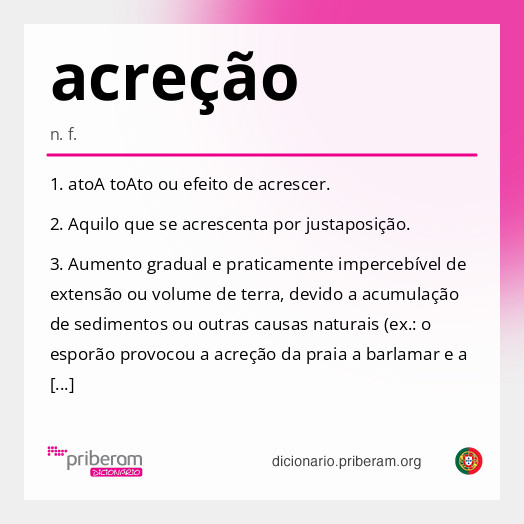 Significado de acreção