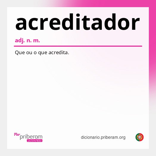 Significado de acreditador