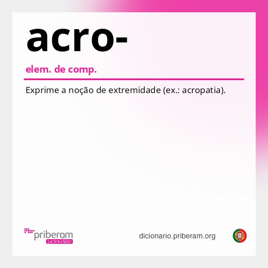 Significado de acro-