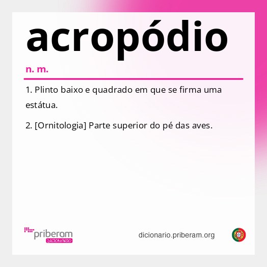 Significado de acropódio