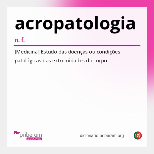 Significado de acropatologia