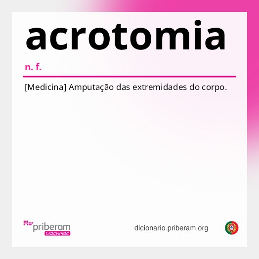 Significado de acrotomia