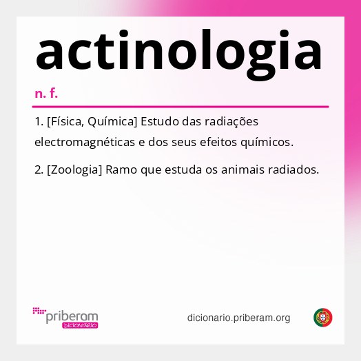 Significado de actinologia