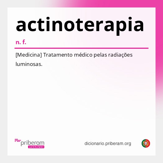 Significado de actinoterapia