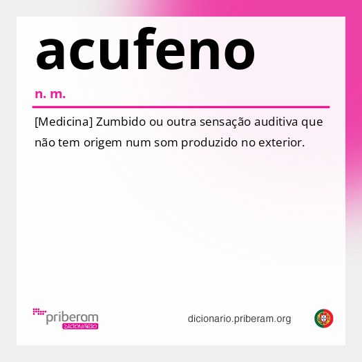 Significado de acufeno