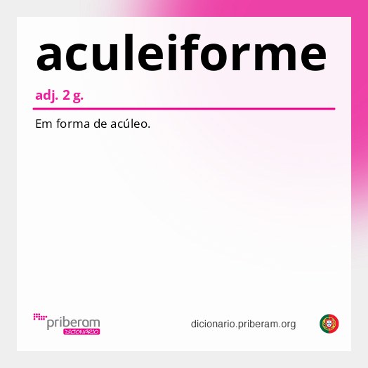 Significado de aculeiforme