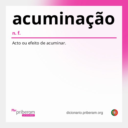 Significado de acuminação