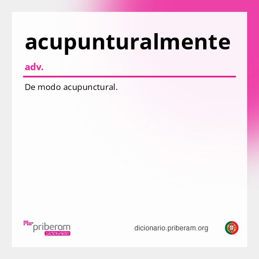 Significado de acupunturalmente