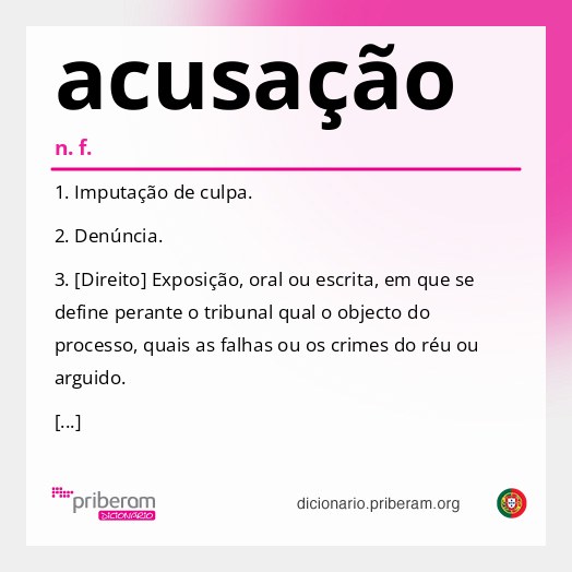 Significado de acusação