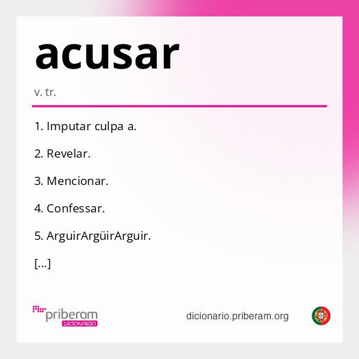 Significado de acusar