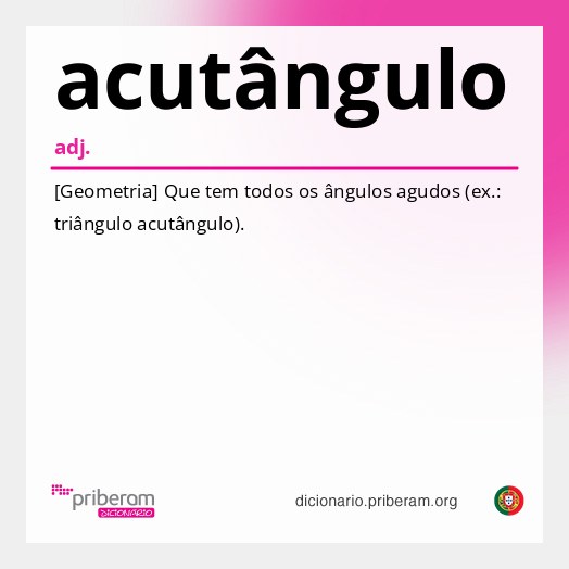 Significado de acutângulo