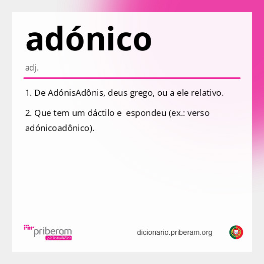 Significado de adónico