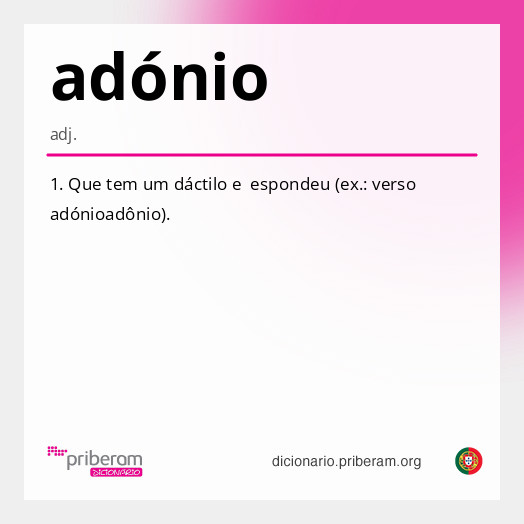 Significado de adónio