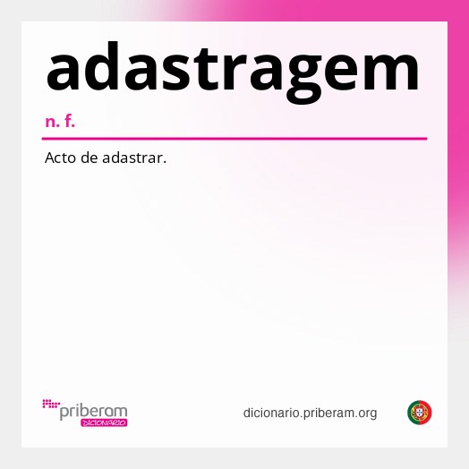 Significado de adastragem