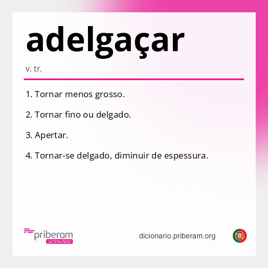 Significado de adelgaçar