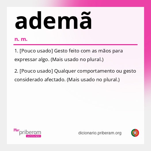 Significado de ademã