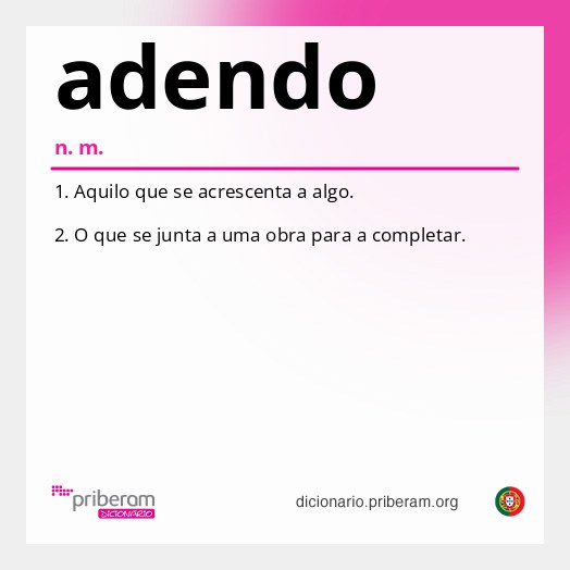 Significado de adendo