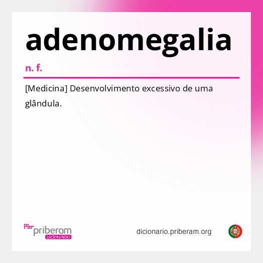 Significado de adenomegalia