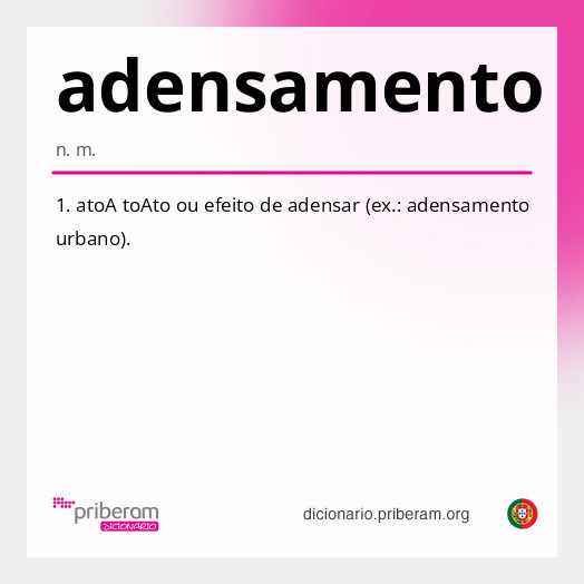 Significado de adensamento