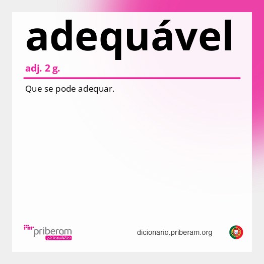Significado de adequável