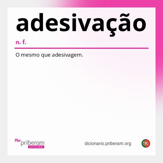 Significado de adesivação