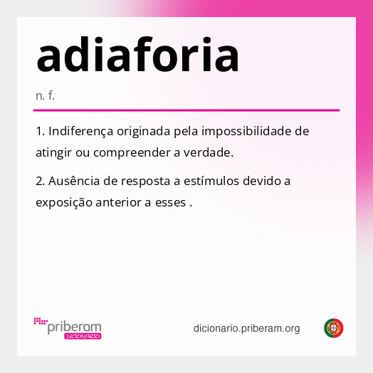 Significado de adiaforia