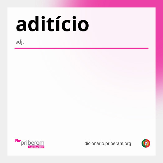 Significado de aditício