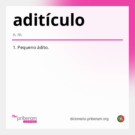 Significado de aditículo
