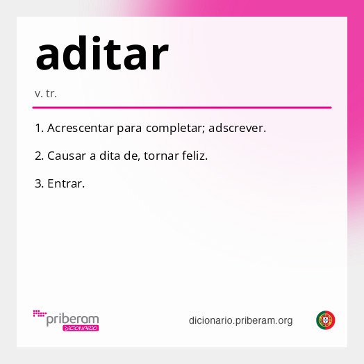 Significado de aditar