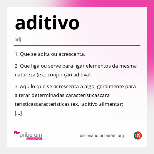 Significado de aditivo