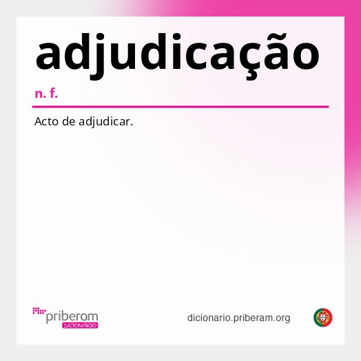 Significado de adjudicação