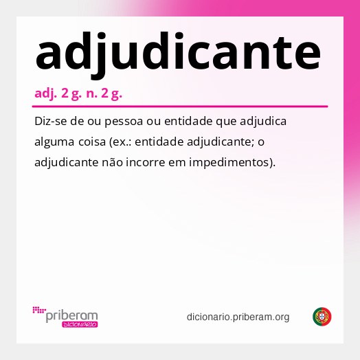Significado de adjudicante