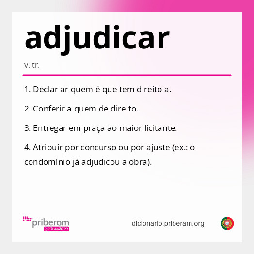 Significado de adjudicar