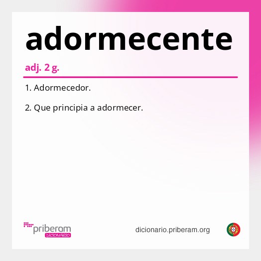 Significado de adormecente