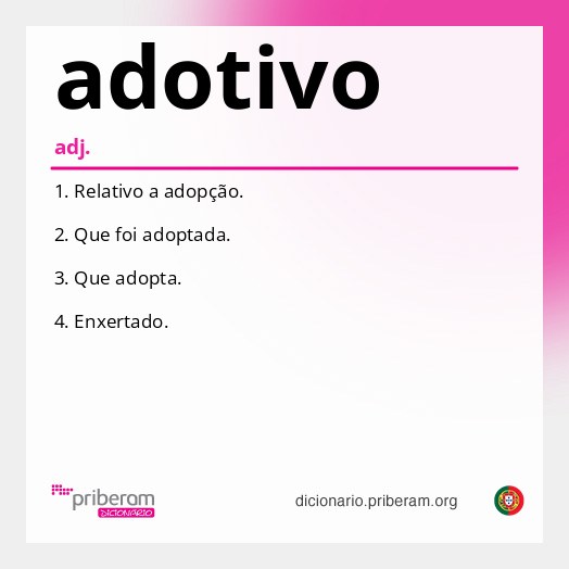 Significado de adotivo