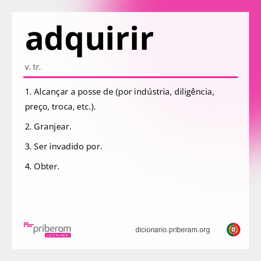 Significado de adquirir