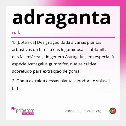 Significado de adraganta