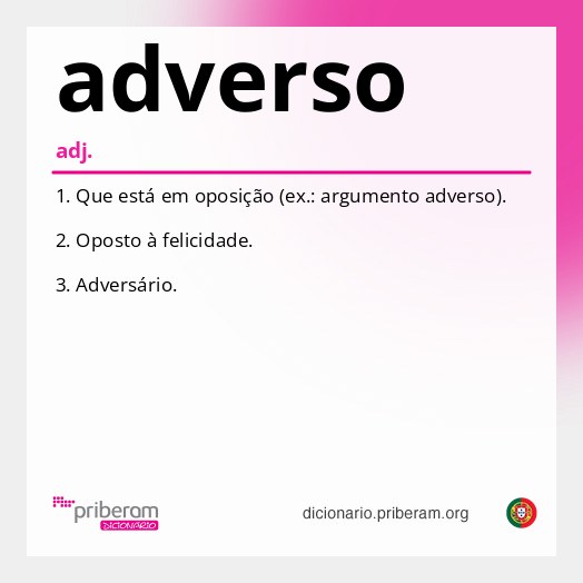 Significado de adverso