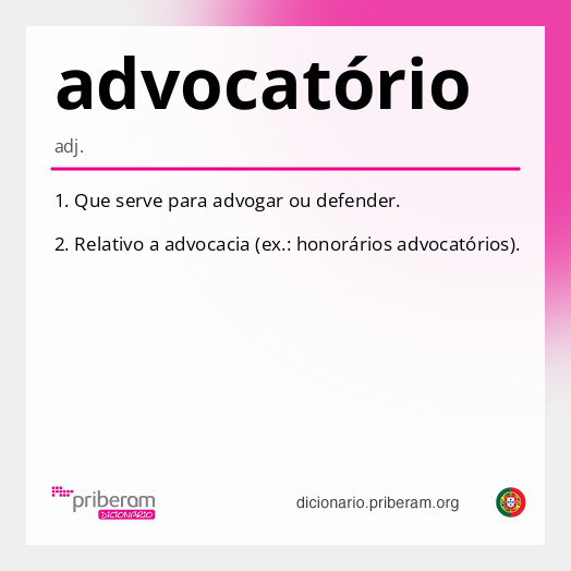 Significado de advocatório