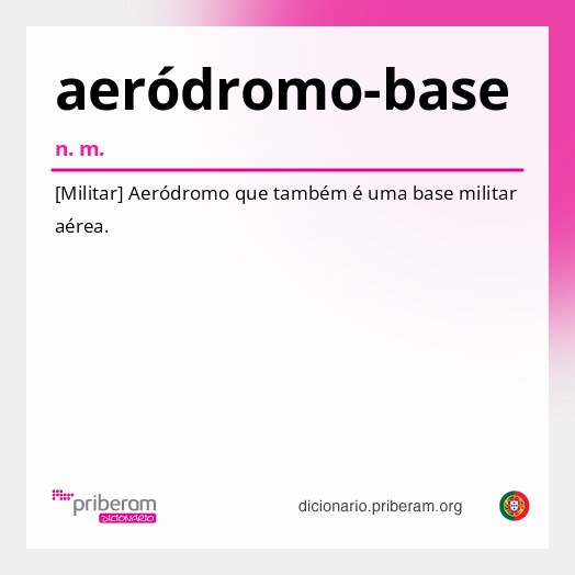 Significado de aeródromo-base