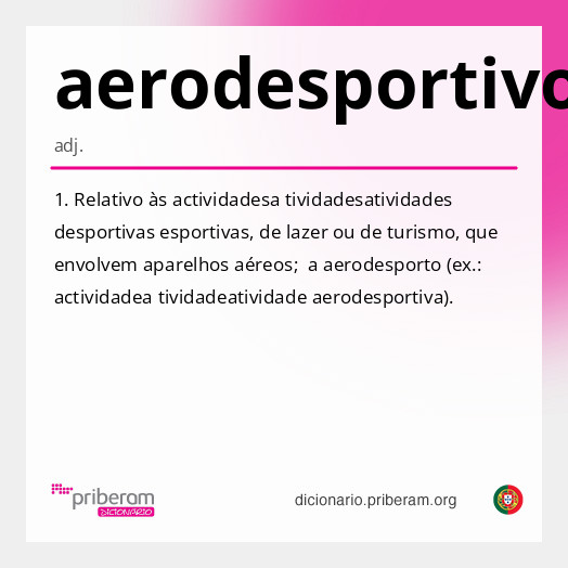 Significado de aerodesportivo