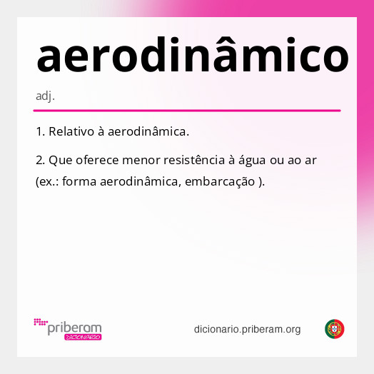Significado de aerodinâmico