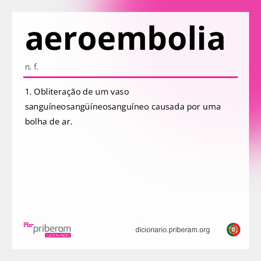 Significado de aeroembolia