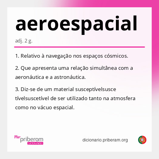 Significado de aeroespacial