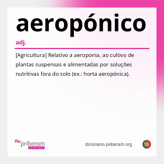 Significado de aeropónico