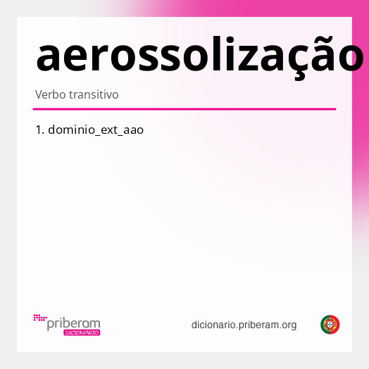 Significado de aerossolização